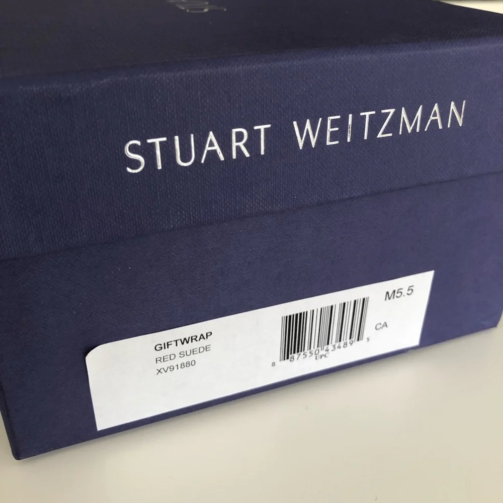 Stuart Weitzman | Giftwrap Suede Tied Slide Sandal